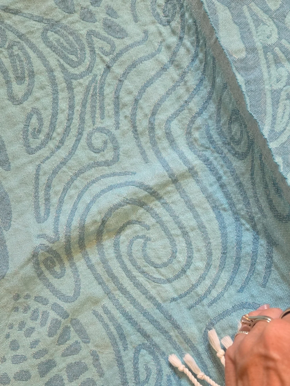 Sand Cloud 100% Turkish Organic Cotton Sea Turtle Swirl Fringed Edge Towel